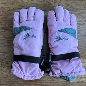 GORE-TEX Pink and Gray Kids Mittens